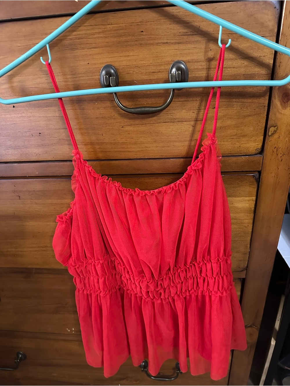 red camisole top
